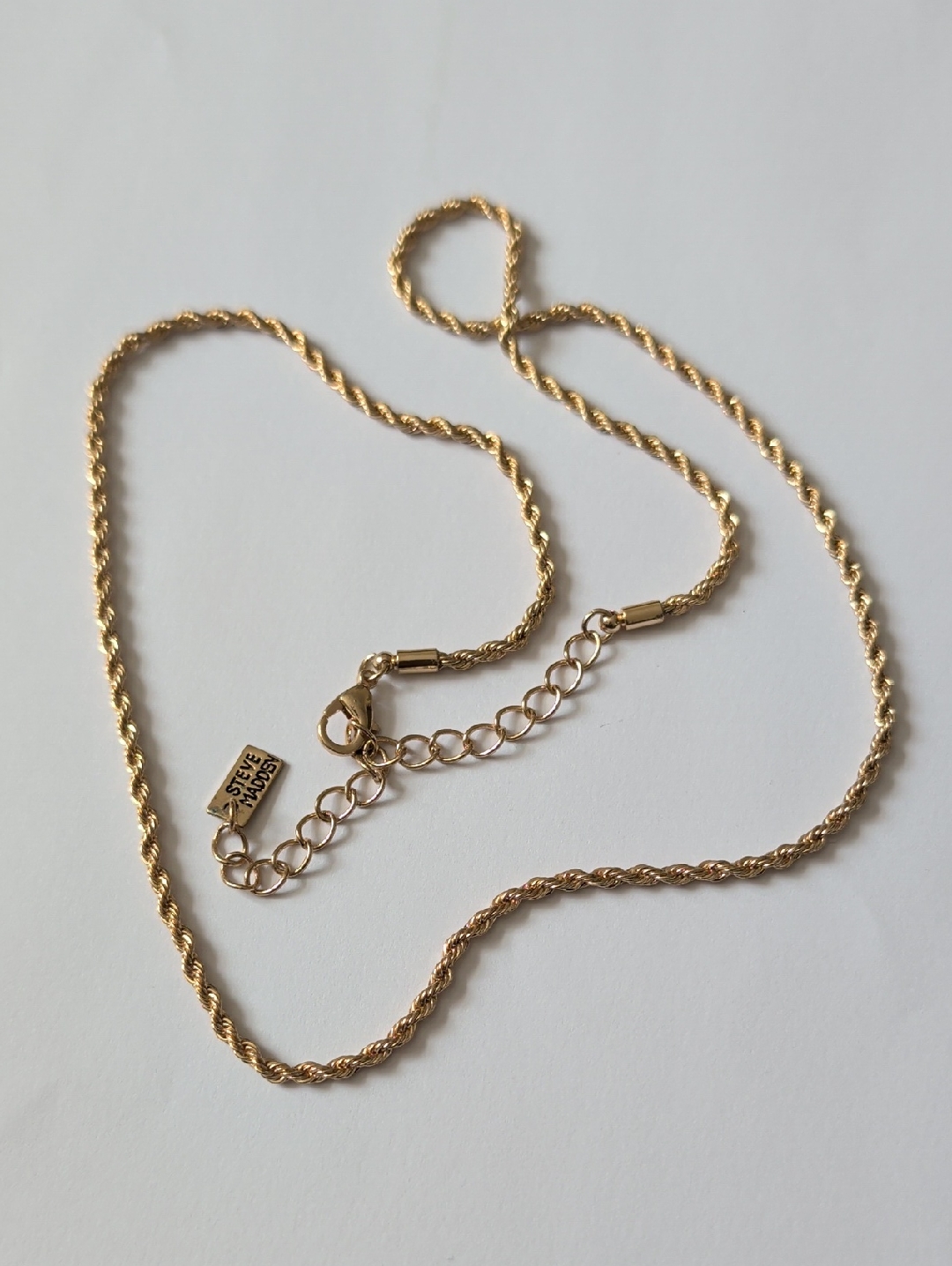 Steve Madden Gold Twisted Rope Necklace With Branded Tag 15$